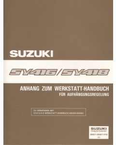 Suzuki Baleno SY 416 / SY 418 - Werkstatthandbuch Aufhängungsregelungvon 1995