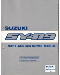 Suzuki Baleno (95-01) - Supplementary Service Manual SY 419