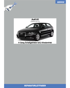 Audi A3 (2003-2013) Reparaturleitfaden 6 Gang Schaltgetriebe 02Q Allradantrieb