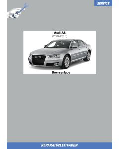 Audi A8 (2002-2010) Reparaturleitfaden Bremsen, Bremsanlage und ABS System