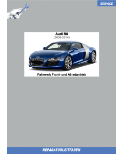 Audi R8 (2006-2014) Reparaturleitfaden Fahrwerk Front- und Allradantrieb