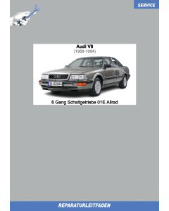 Audi V8 (1988-1994) Reparaturleitfaden 6 Gang Schaltgetriebe 01E Allrad