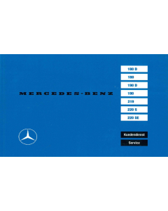 Mercedes Benz Typ 180-220 SE (1956-1959) Wartungsheft