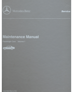 Mercedes Benz verschiedene Typen ab 01.1968 Maintenance Manual