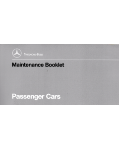 Mercedes Benz W126 (1989-1993) Maintenance Booklet